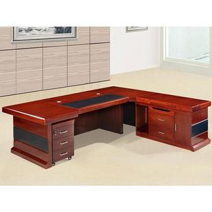 北合办公具办公桌椅LBZ-04组新中京式烤家漆大班台组合新款总裁办