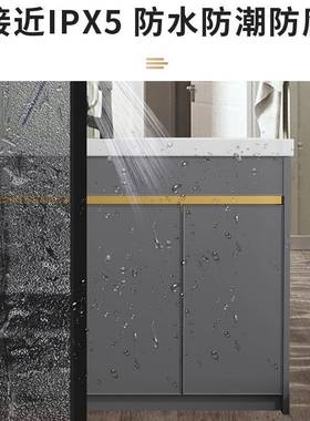 9右C阳台洗衣池台一ETI柜体陶瓷洗手盆台落地式太空铝洗衣带侧搓