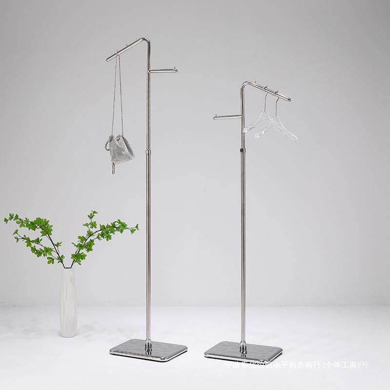 架服UUU装架店展示不锈钢陈正挂落地式衣架高低中岛点挂衣服用的