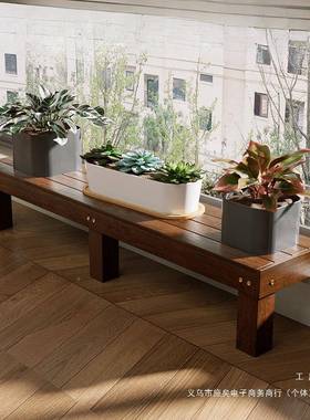 定制款窗阳台台台沿加宽台面置物实架木多层花盆花鱼架98513缸架