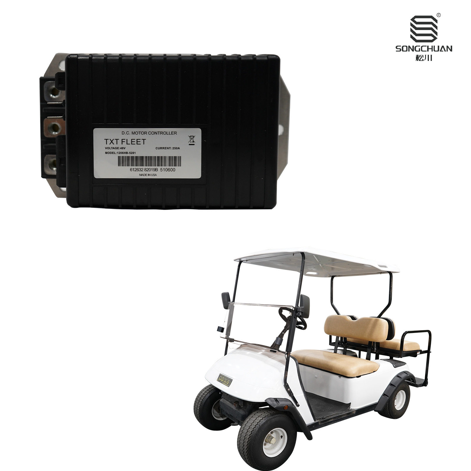 EZGO 48V 250A控制器1206HB-5201兼容 TXT CushmanHauler800/1000