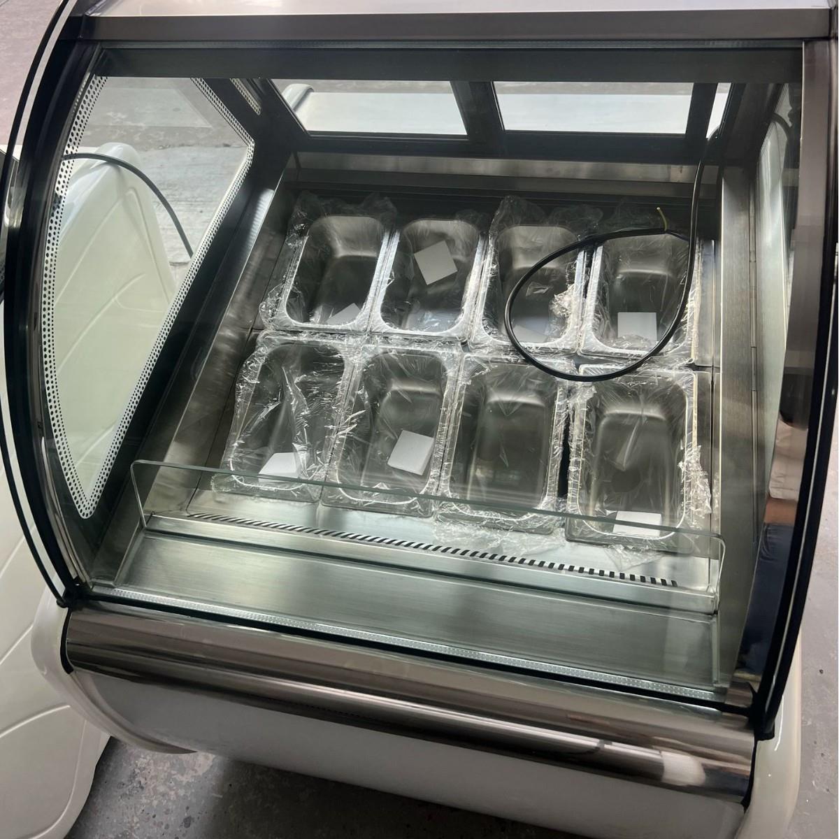 Gelato Ice cream Display Freezer 商用超市冰激凌展示柜6盘冷柜