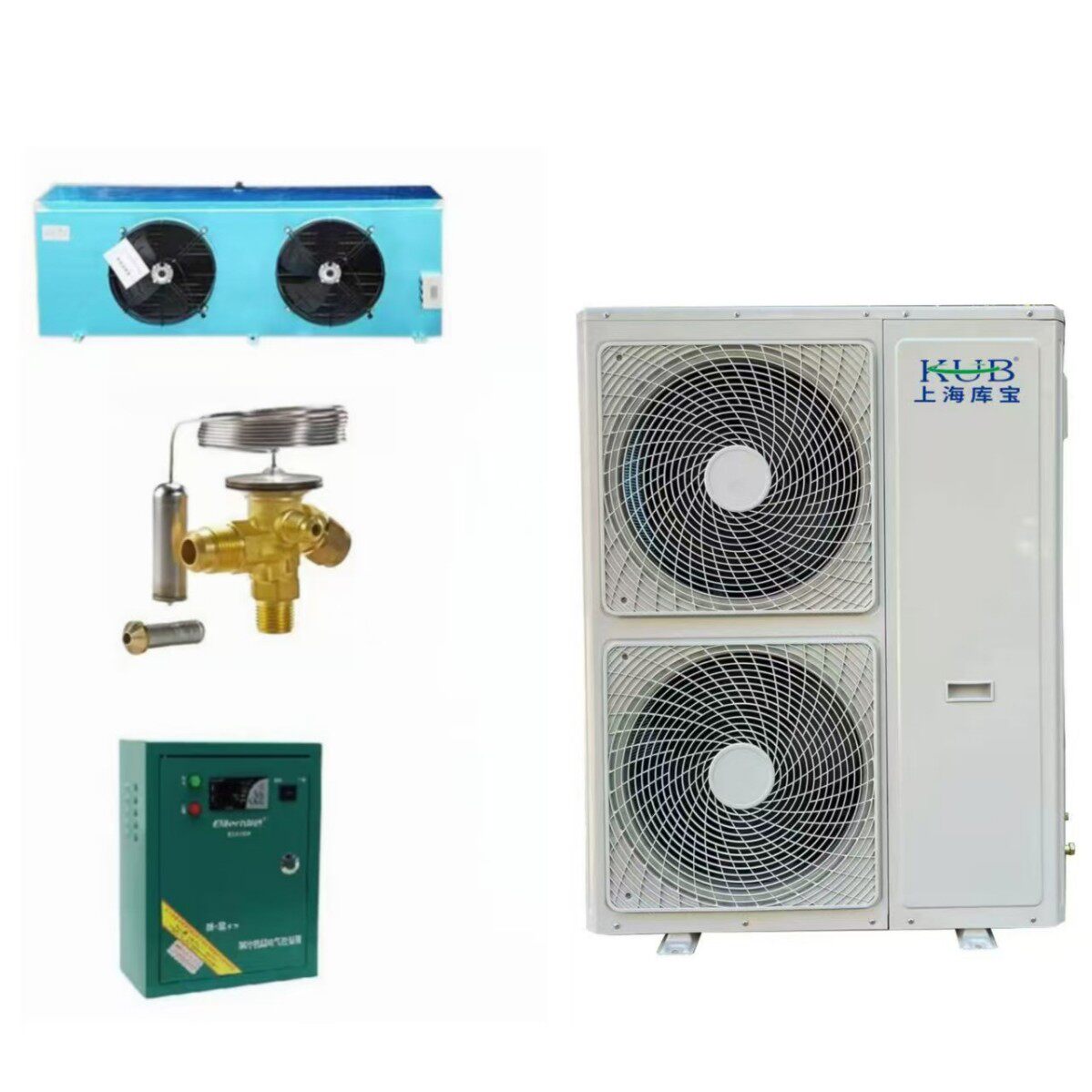 50m3风冷式食品冷冻库制冷设备-18℃冷库机组膨胀阀冷风机控制箱