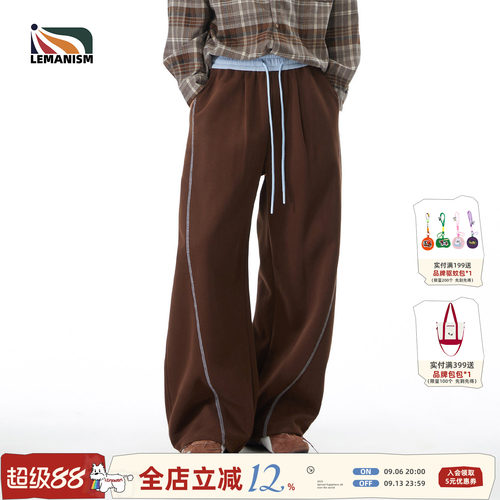 lemanism美式哈苏线男休闲裤
