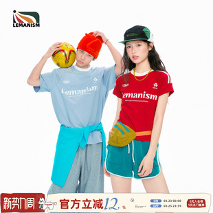 lemanism夏季 三条杠运动体恤衫 美式 男插肩袖 复古t恤短袖 明星同款