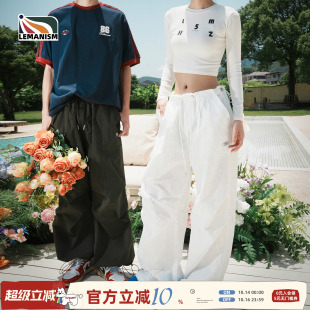 伞兵裤 lemanism美式 情侣春秋季 男2025新款 子 潮流束脚微褶休闲裤