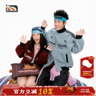 上衣外套女 潮牌开衫 lemanism三条杠撞色运动夹克男2025春季 情侣款
