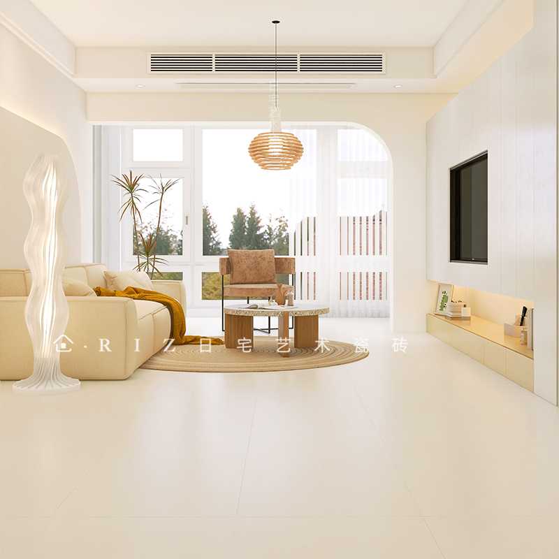 广东佛山瓷砖地砖750x1500柔光地板砖奶油风客厅卫生间磁砖75x150