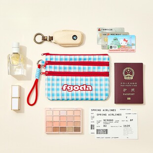 高颜值零钱包女款2026新款随身携带出国证件包精致旅行卡包二合一