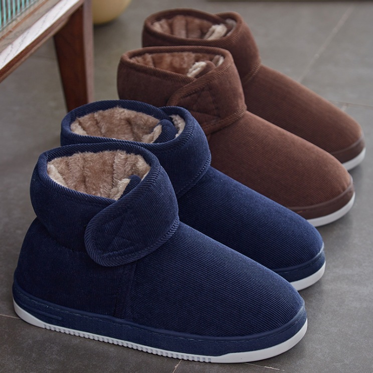 高帮包跟棉拖鞋防滑中年外穿棉鞋