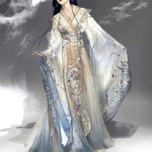 套装 素超仙新款 汉元 汉服女霁月瑶光改良魏晋风重工刺绣仙侠古装