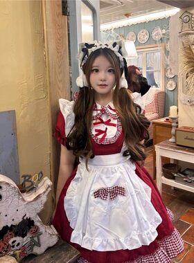 超大码胖mm洛丽塔圣诞甜美洋装公主小萝莉女仆服COS演出服现货夏
