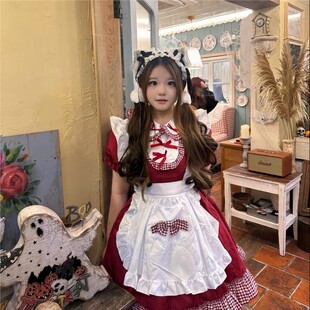 超大码胖mm洛丽塔圣诞甜美洋装公主小萝莉女仆服COS演出服现货夏