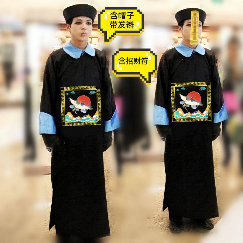 cosplay化妆舞会恐怖官服成人清朝古装男僵尸服装万圣节鬼衣服
