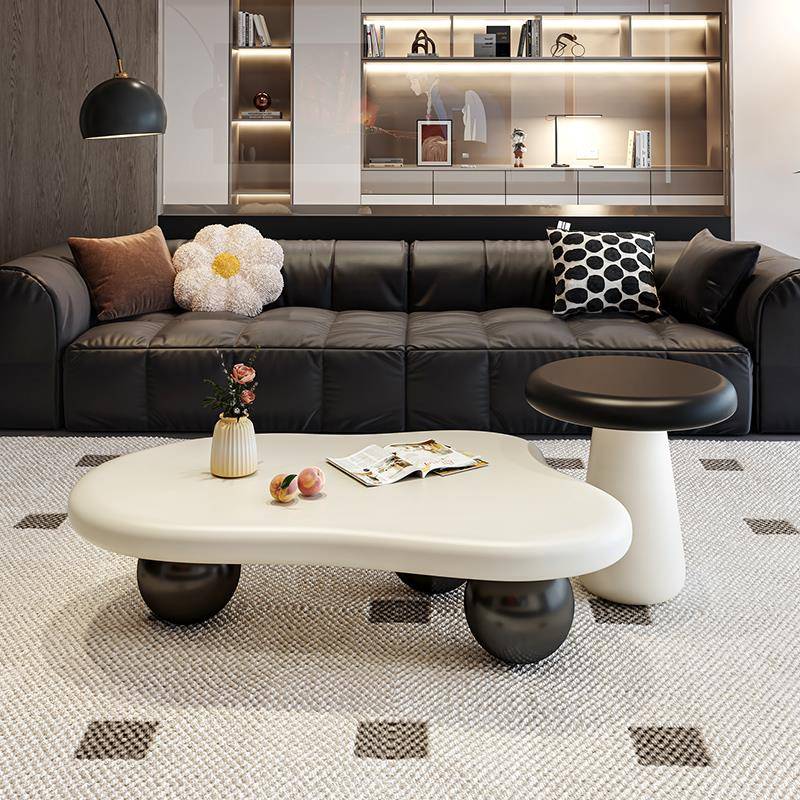 创意云朵茶几现代简约设计师高级感小户型不规则异形客厅家用茶几
