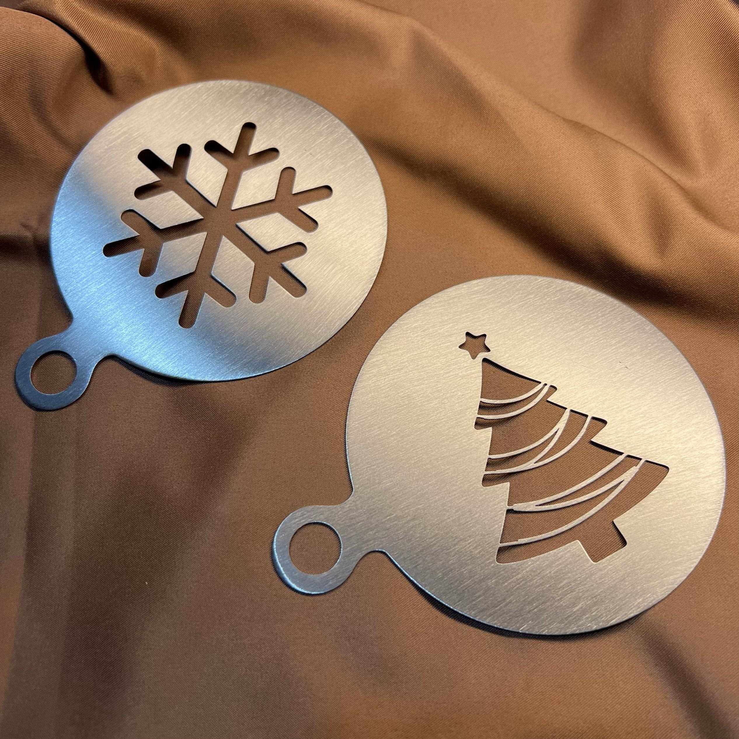 【圣诞节】撒粉模具不锈钢拉花模具印花糖粉筛模具蛋糕 模具定制