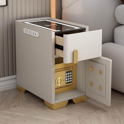 床头柜保险箱一体窄款床头柜保险柜一体智能家用保险箱多功能小户