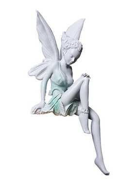 独立花仙子天使翅膀树脂工艺品摆件园林办公装饰可印logo