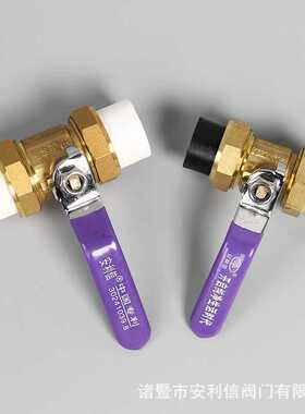 PPR安利信八方型球阀PE专用球阀双 活接热熔球阀 20-4分25-6分1寸