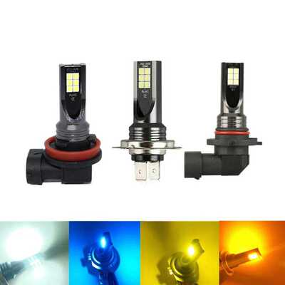 led防雾灯 H8 H11 9005 9006 H4 H7 3030 12SMD 车灯 前照灯12灯