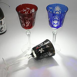 水晶玻璃杯高脚杯红酒杯葡萄酒杯香槟杯手工雕刻家用特大号杯 欧式