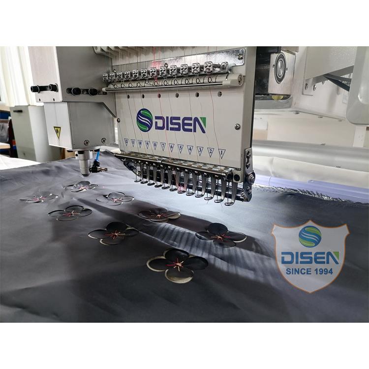 单动头电脑花机全自O小型高速成DSC-GA12衣绣刺绣机带激光切割LOG