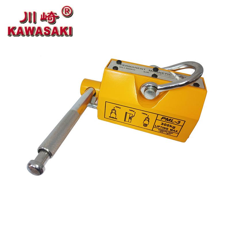 工厂供应g1T永磁吸M盘磁力吊PL1000k永磁t起重器1吨2t3t51川崎KAW