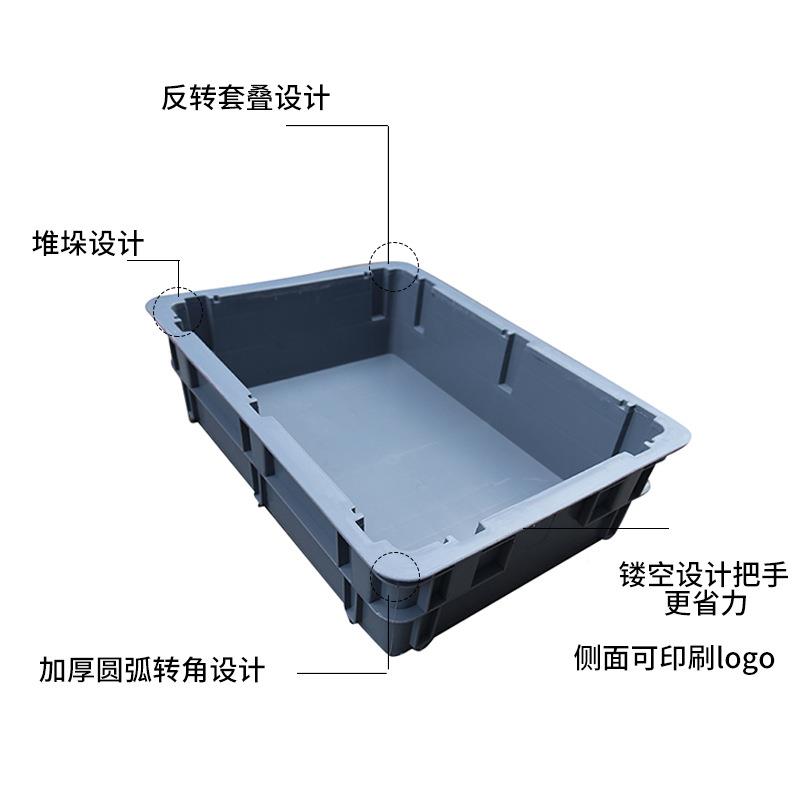 厂家直销错加厚塑料收纳可堆l周转箱印ogo周转搬叠运错位位VGD周