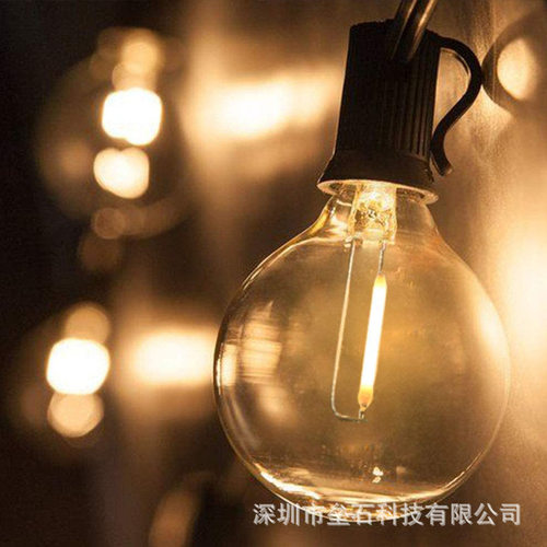 太阳能LED球泡灯串圣诞庭院