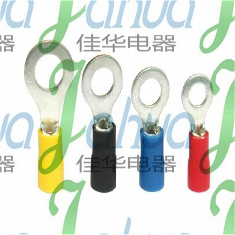 RV3.5-5L 预绝缘p端头 O型铜接头 冷压接线端子 圆形铜鼻子 紫铜