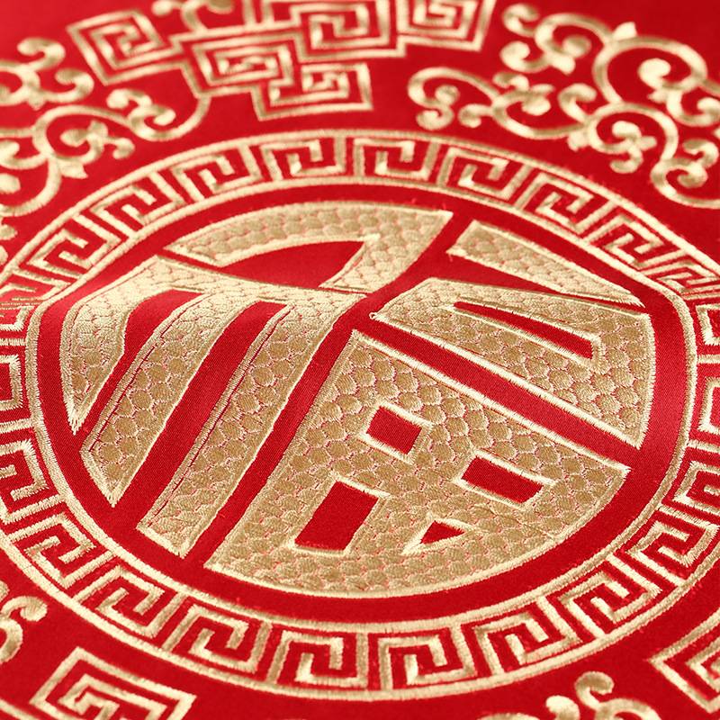 新中式抱枕结婚红色靠枕福字沙发客厅床头靠背垫套不含芯大号腰靠