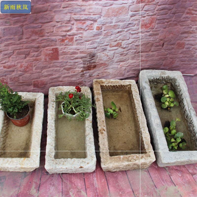 石头公园庭院水景石槽