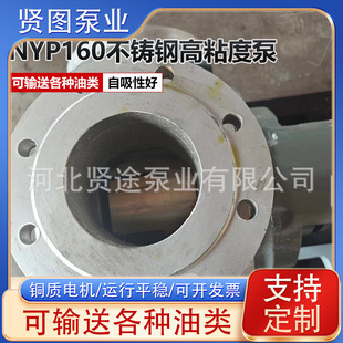 NYP160不铸钢高粘度齿轮泵 树脂泵 胶水转子泵 不锈钢齿轮泵