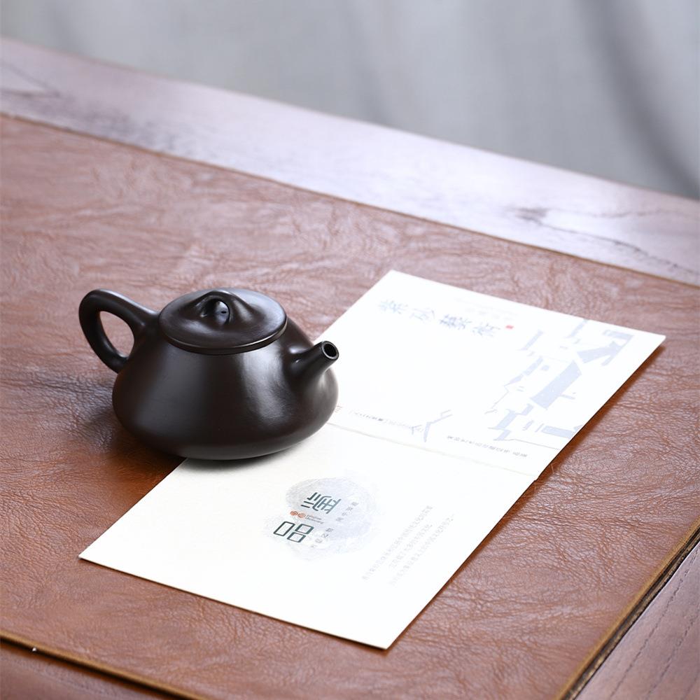 精美130cc紫砂壶茶小容量茶壶纯手工宜茶兴黑朱泥功泡壶斗子夫冶
