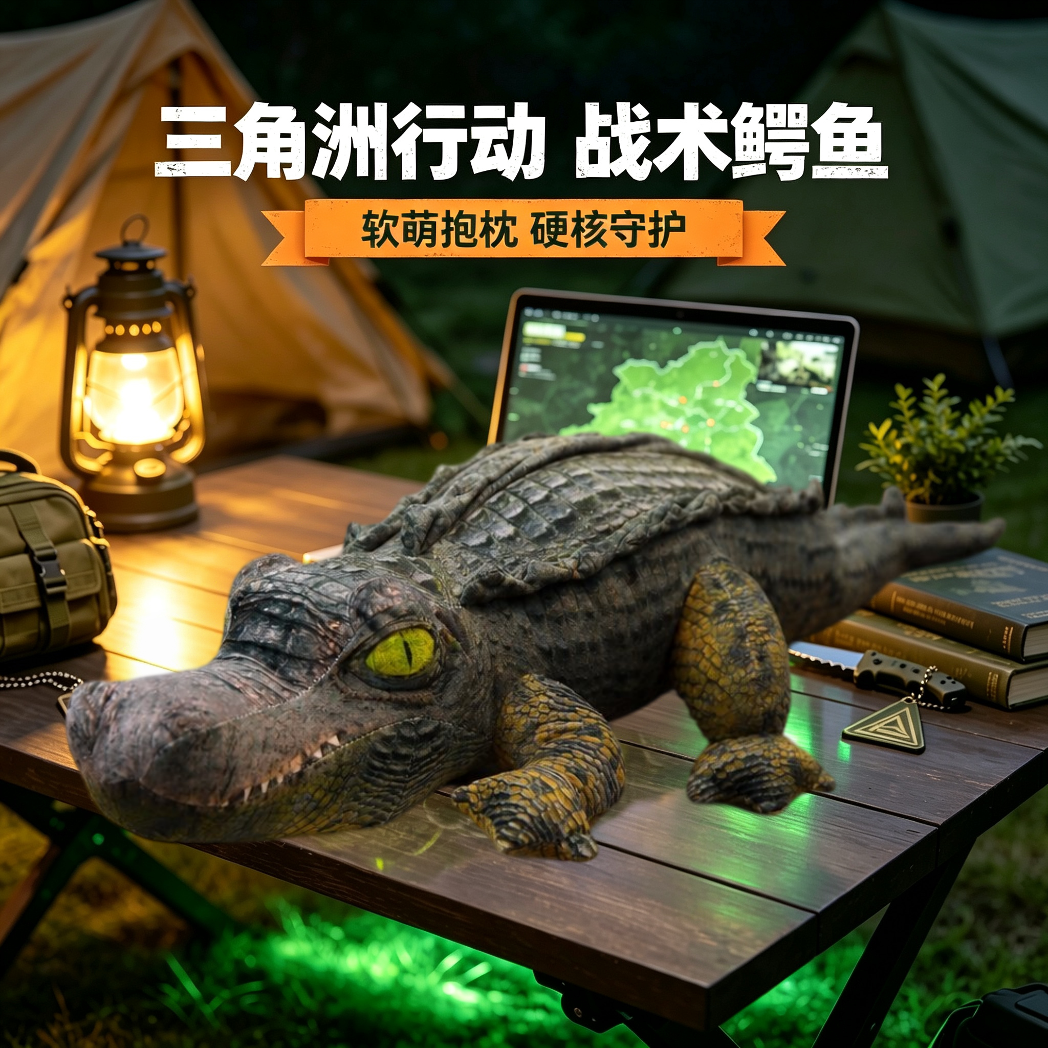三角洲行动鳄鱼毛绒抱枕整蛊图片