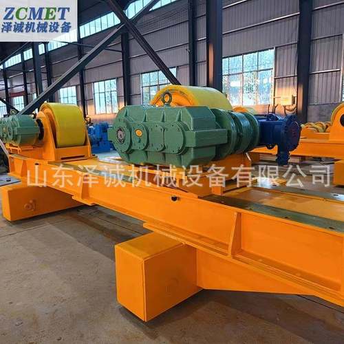 可调式50吨滚轮支架钢管圆罐电焊辅助聚氨酯轮自调式滚轮架重型