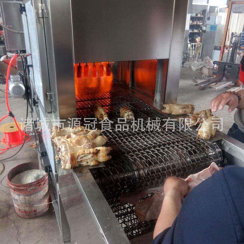 厂家供应猪蹄烧毛机 猪皮液化气燎毛机 上下喷火肉类去毛机