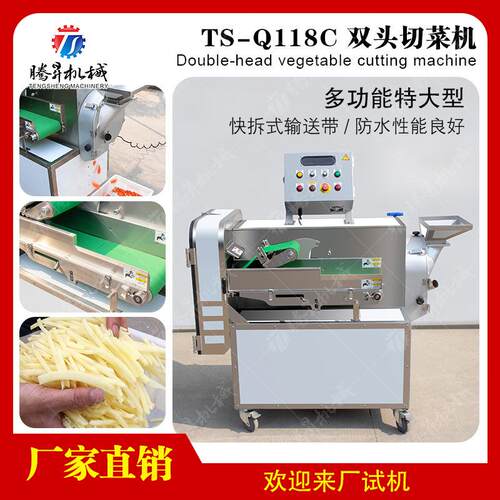 多功能商用电动切菜机 大型食品设备电动切丁切块切片切丝机腾昇