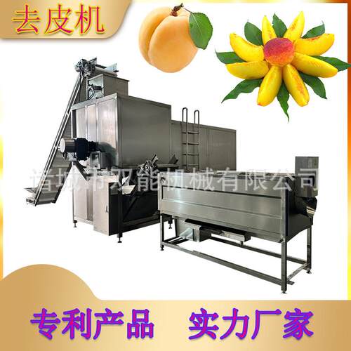 工业级黄桃去皮机 无化学药剂 去皮速度可调 满足不同产能需求