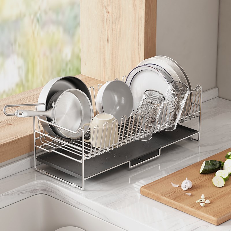 304不锈钢沥水碗盘架台u面放碗架厨房碗碟收纳架筷洗碗槽置物架子