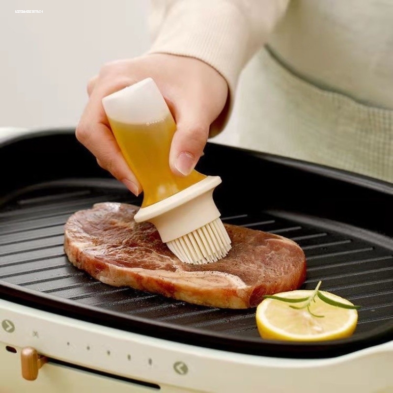 家用硅胶油刷带瓶耐高温一体厨房烧烤烤肉蘸酱食品级烘培工具刷子