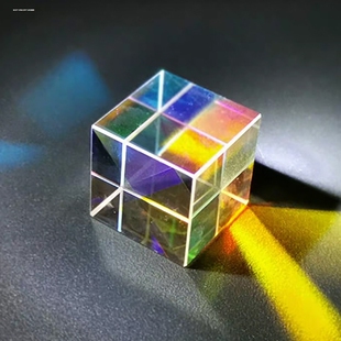 太阳捕手晶体光之立方体棱光镜阳光扑手卧室七彩水晶摆件创意礼物