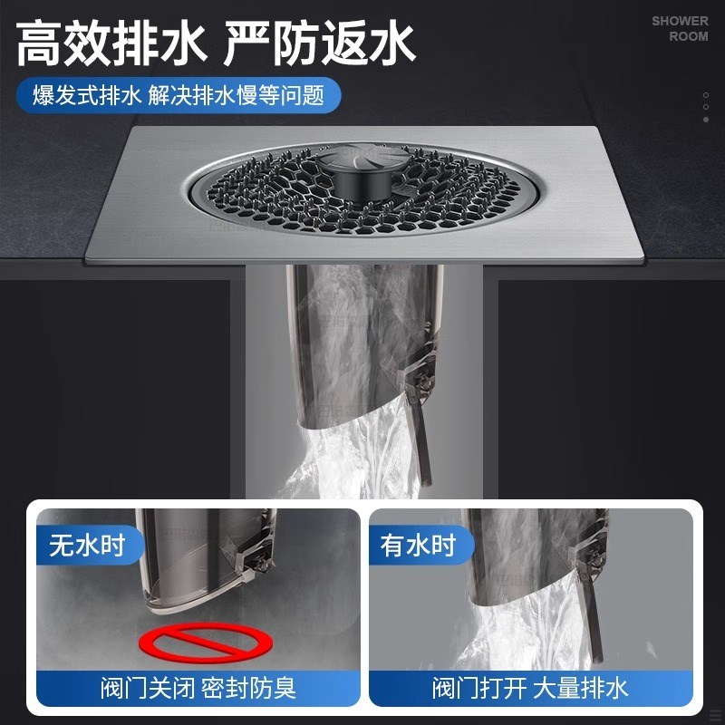 厕所地漏防臭器卫生间下水管道防返臭神器过滤网封闭盖封口盖通用