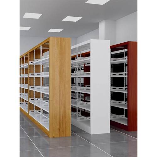 图书馆书架钢制书店学校单双面资料架阅览室档案架铁架铁皮储物架