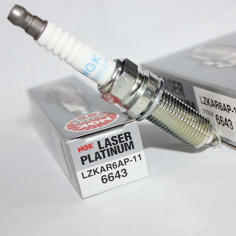 NGK铂金火花塞LZKAR6AP-11 6643适用骐达骊威轩逸玛驰蓝鸟阳光