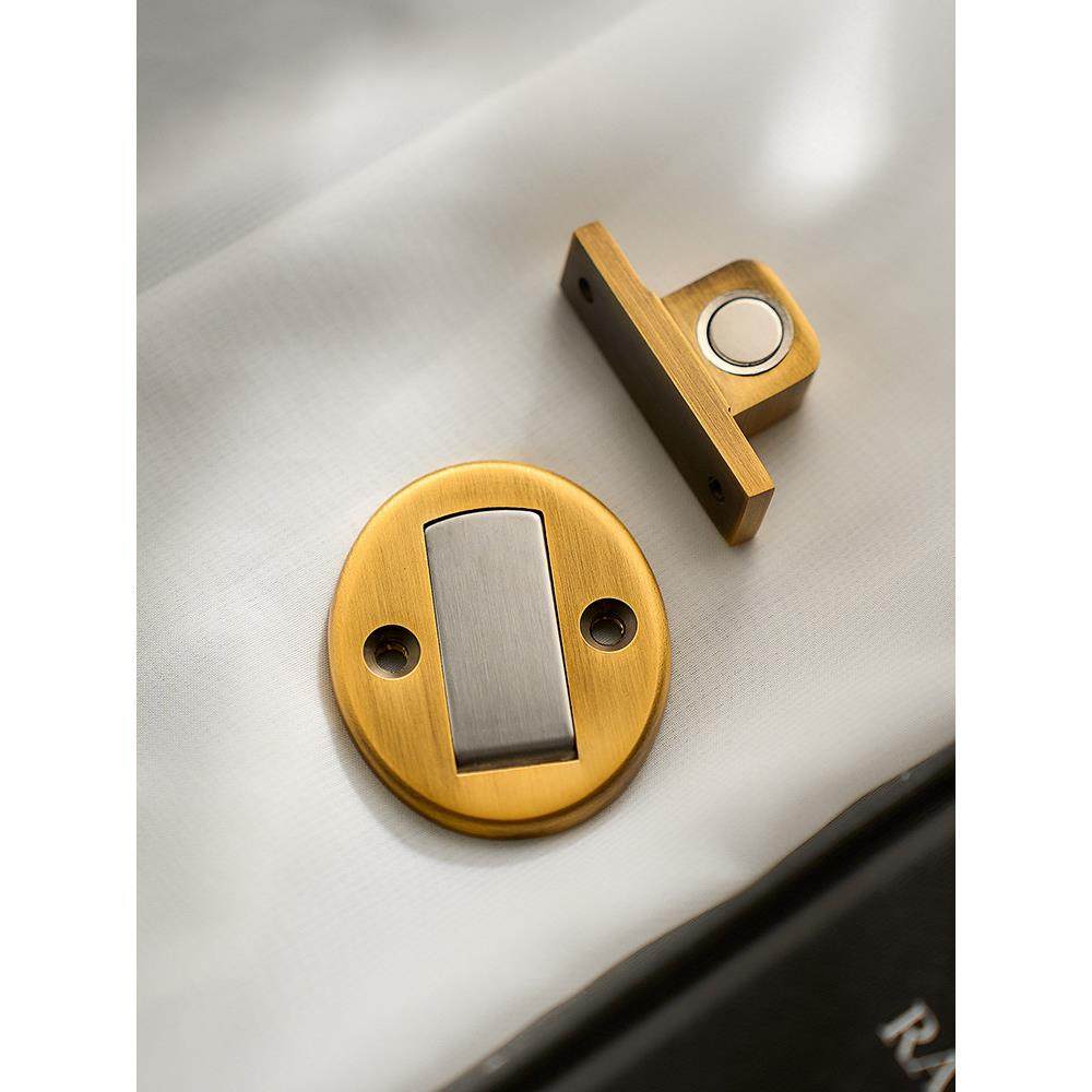 岛铜黄铜青铜实心吸地板浴室强磁性吸地板隐形吸地板卧室阻挡门吸