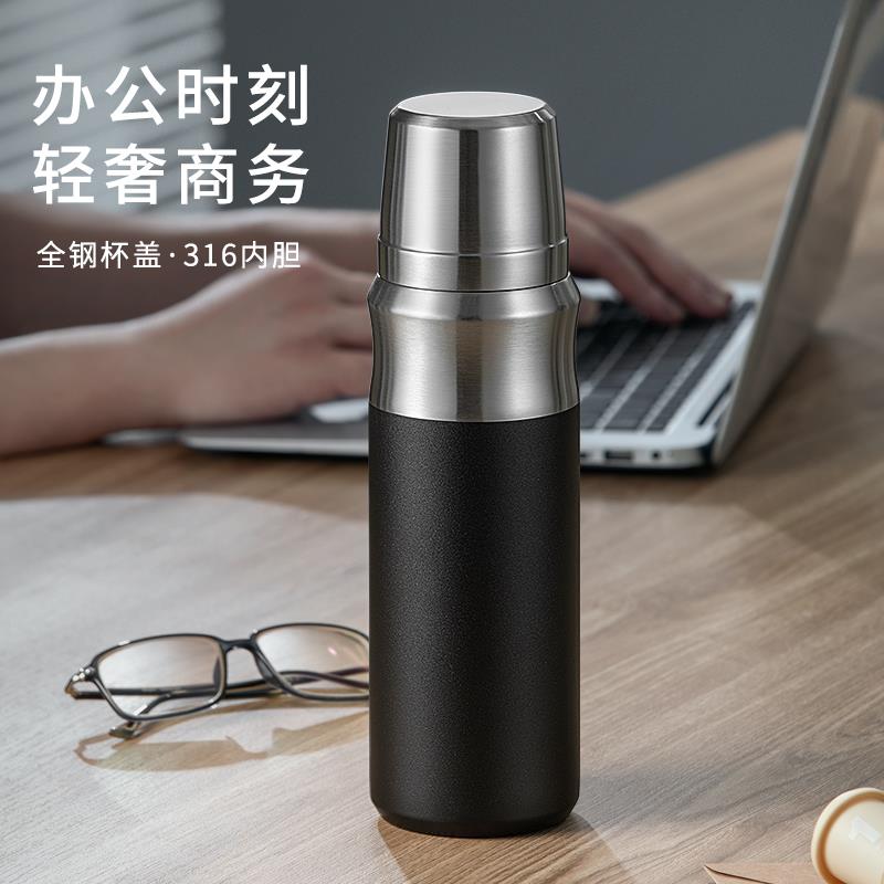 2025新款316不锈钢保温杯男女士商务办公水杯便携车载水壶定制杯