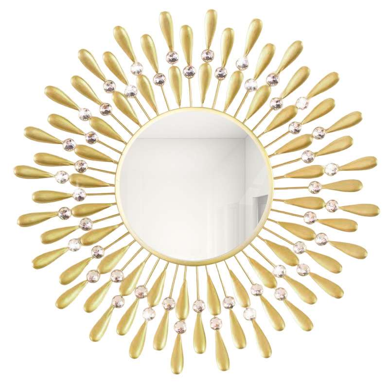 铁艺圆形挂墙镜卫生间浴室宿舍镜子挂墙洗漱台壁挂式化妆镜手工