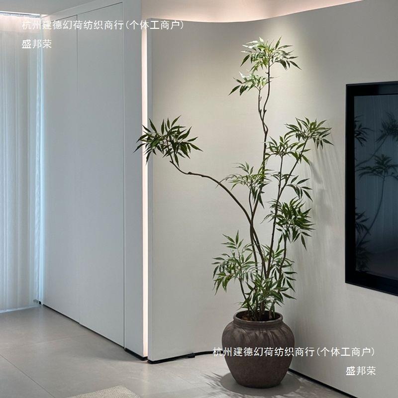 海虹景品十大功劳绿植中古风室内客厅楼梯大型落地仿生假盆栽绢花