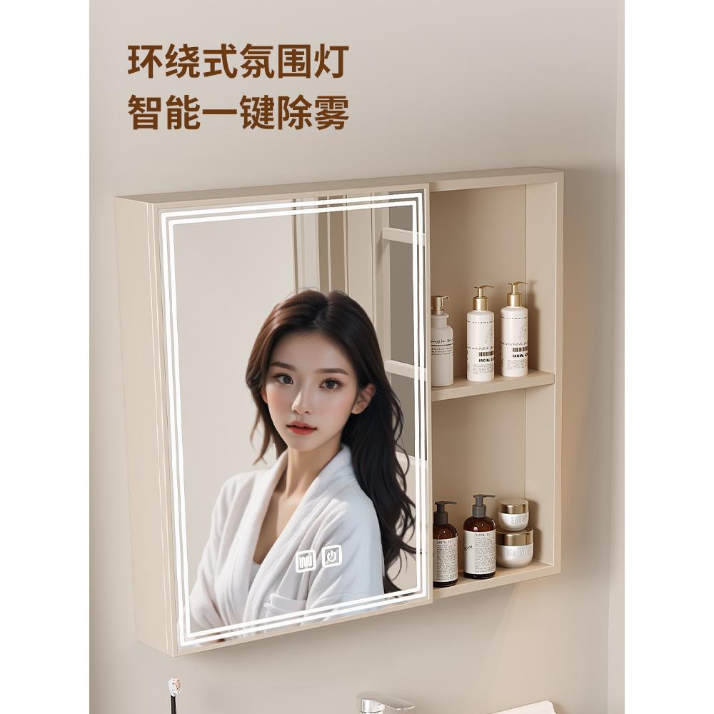 加厚蜂窝铝浴室柜陶瓷一体盆奶油风卫生间洗手洗脸洗漱台盆柜组合
